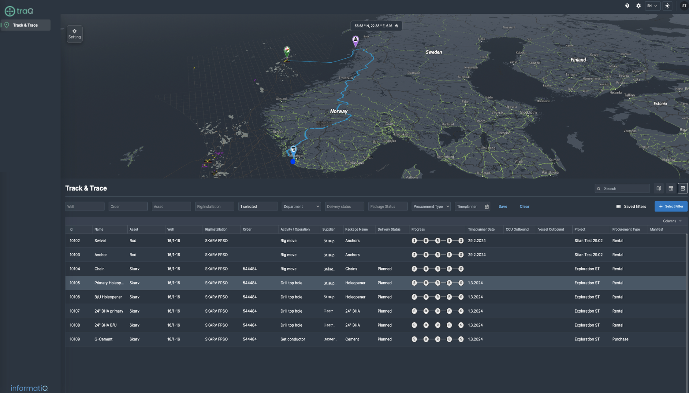 Innovative track & trace application for Supply Chain Management.